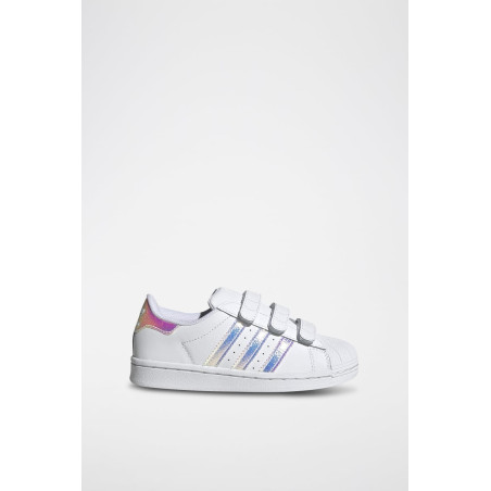 Sneakers en cuir Superstar - Blanc et argenté - 02 - 34307206