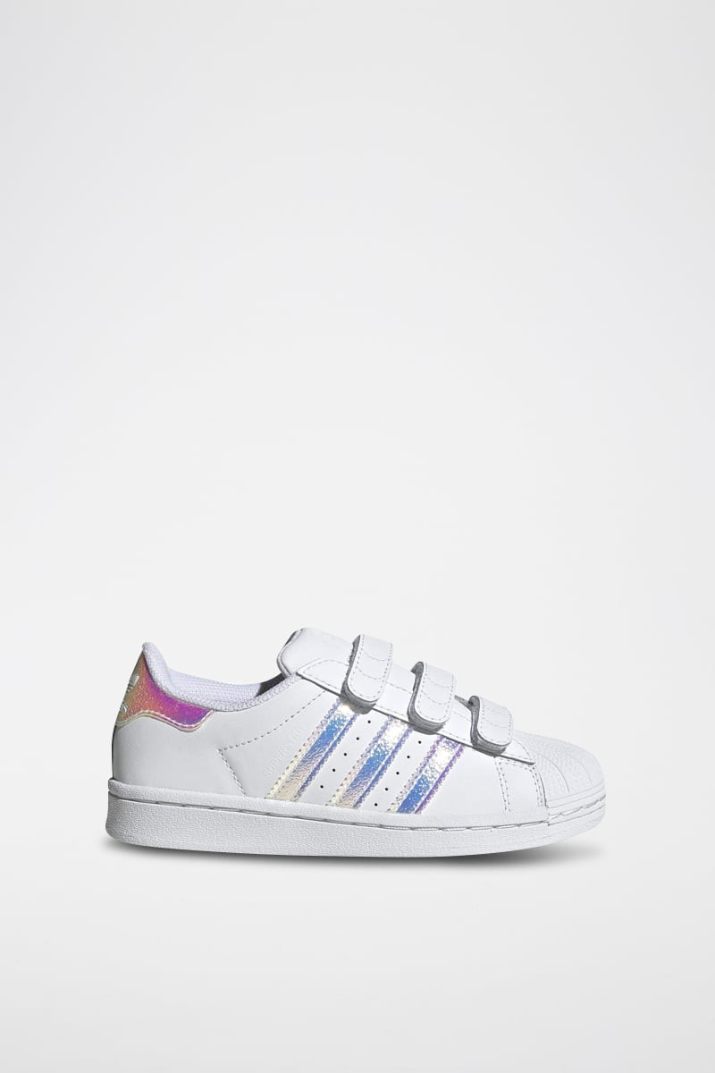 Sneakers en cuir Superstar - Blanc et argenté - 02 - 34307206