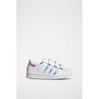 Sneakers en cuir Superstar - Blanc et argenté - 02 - 34307206