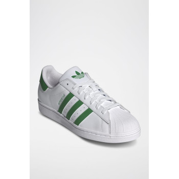 Sneakers en cuir Superstar - Blanc et vert - 02 - 34307207