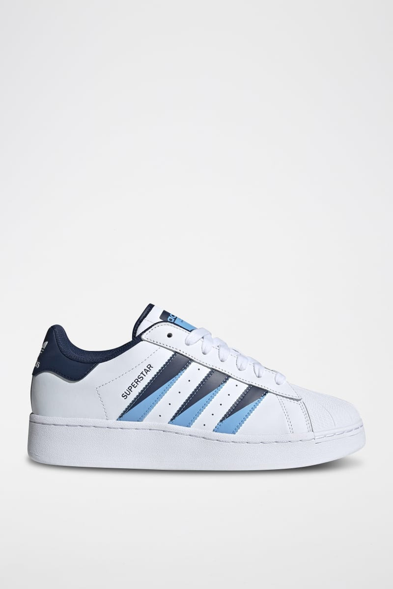 Sneakers en cuir Superstar - Blanc et bleu - 02 - 34307210