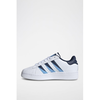 Sneakers en cuir Superstar - Blanc et bleu - 02 - 34307210