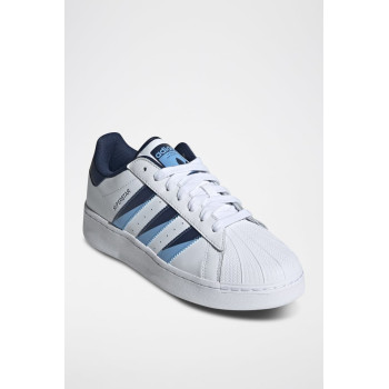 Sneakers en cuir Superstar - Blanc et bleu - 02 - 34307210