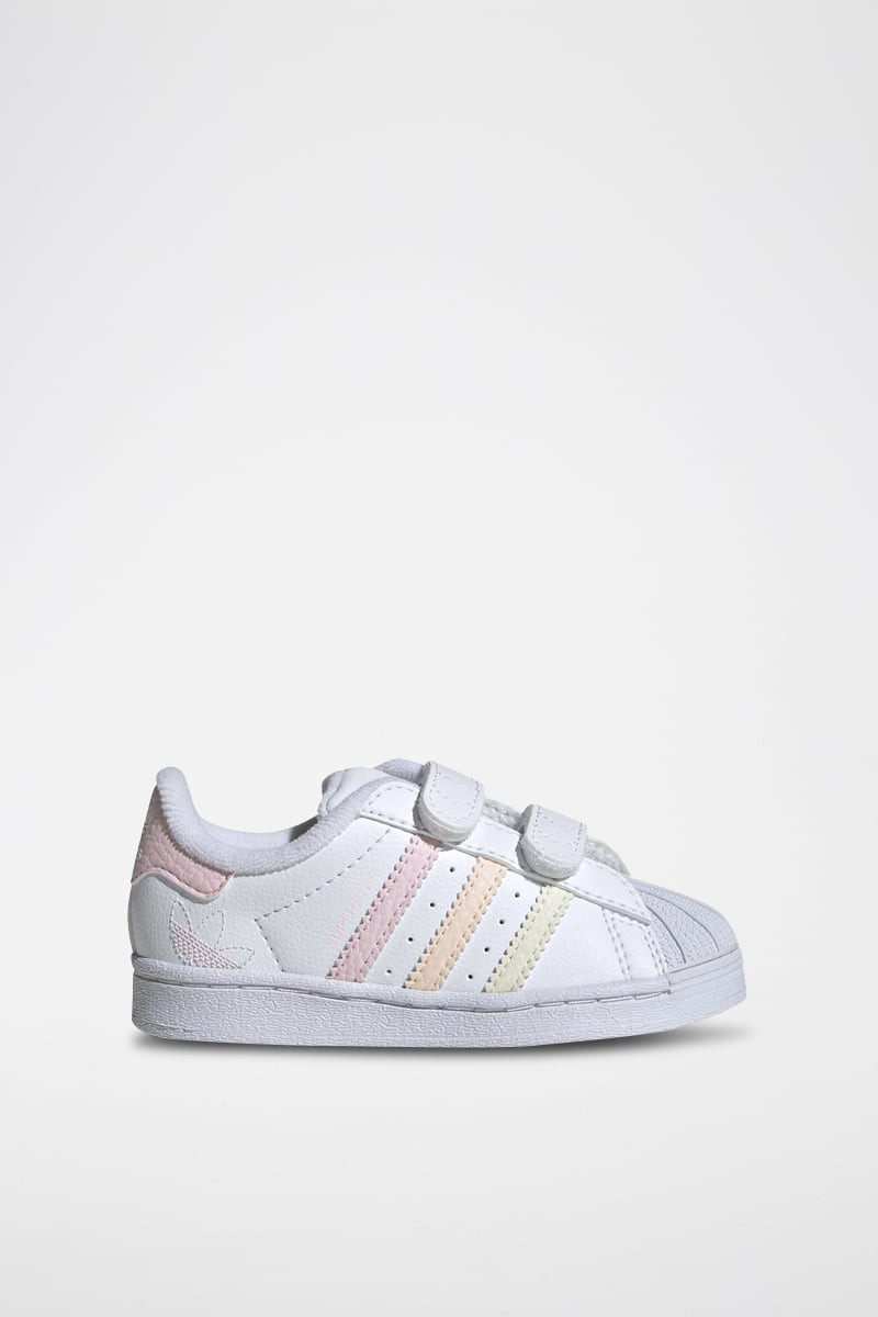 Sneakers en cuir Superstar - Blanc et rose - 02 - 34307212