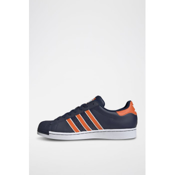 Sneakers en cuir Superstar - Bleu et orange - 02 - 34307213