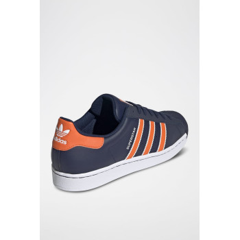 Sneakers en cuir Superstar - Bleu et orange - 02 - 34307213