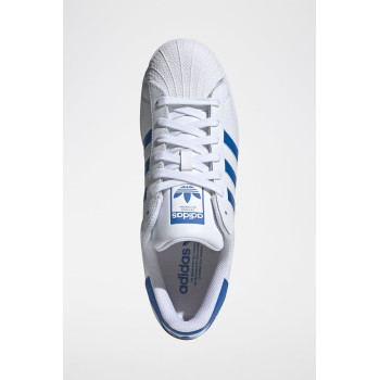 Sneakers en cuir Superstar - Bleu et blanc - 02 - 34307215