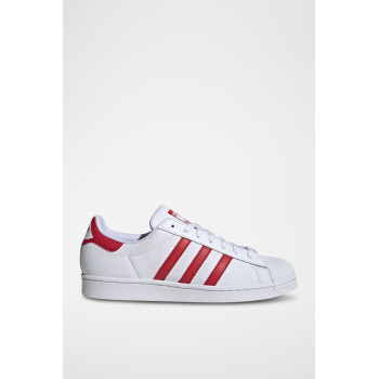 Sneakers en cuir Superstar - Blanc et rouge - 02 - 34307216