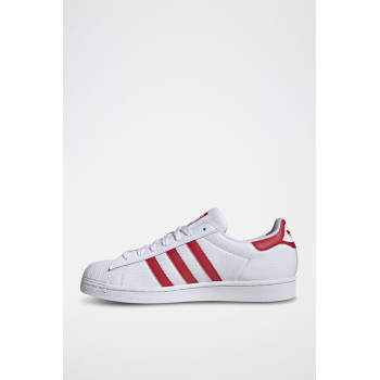 Sneakers en cuir Superstar - Blanc et rouge - 02 - 34307216