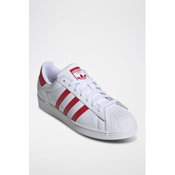 Sneakers en cuir Superstar - Blanc et rouge - 02 - 34307216