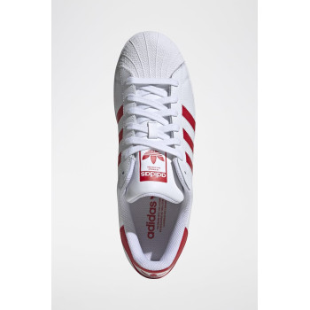 Sneakers en cuir Superstar - Blanc et rouge - 02 - 34307216