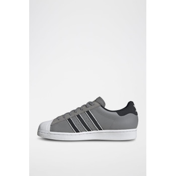 Sneakers en cuir Superstar - Gris et noir - 02 - 34307236