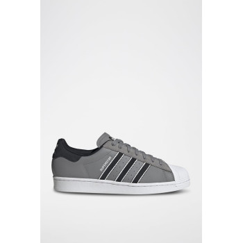 Sneakers en cuir Superstar - Gris et noir - 02 - 34307236