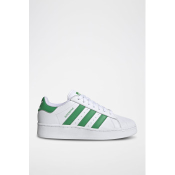 Sneakers en cuir Superstar - Blanc et vert - 02 - 34307084