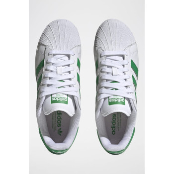 Sneakers en cuir Superstar - Blanc et vert - 02 - 34307084