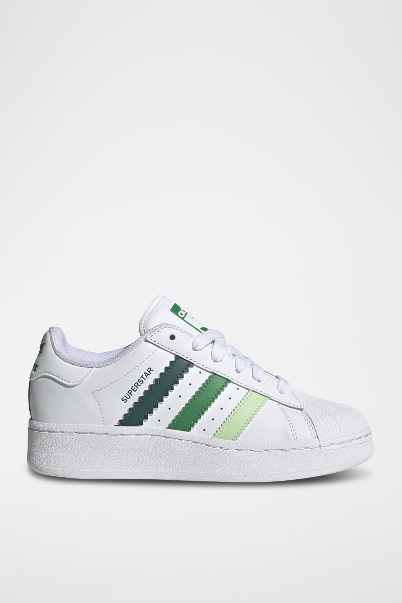 Sneakers en cuir Superstar - Blanc et vert - 02 - 34307090