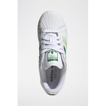 Sneakers en cuir Superstar - Blanc et vert - 02 - 34307090