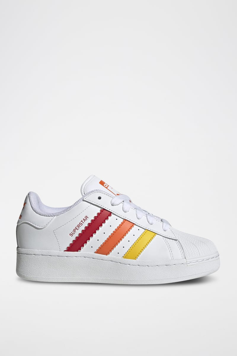 Sneakers en cuir Superstar - Blanc et rouge - 02 - 34307091