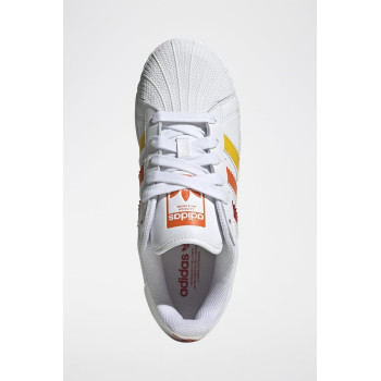 Sneakers en cuir Superstar - Blanc et rouge - 02 - 34307091