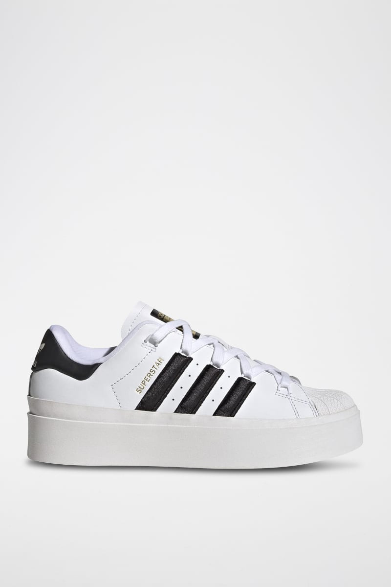 Sneakers plateformes en cuir Superstar - Blanc et noir - 02 - 34307094