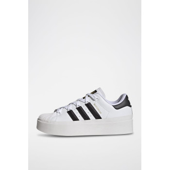 Sneakers plateformes en cuir Superstar - Blanc et noir - 02 - 34307094