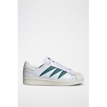 Sneakers en cuir Superstar 82 - Blanc et bleu - 02 - 34307103