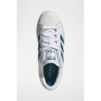 Sneakers en cuir Superstar 82 - Blanc et bleu - 02 - 34307103