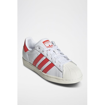 Sneakers en cuir Superstar - Blanc et rouge - 02 - 34307104