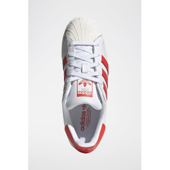 Sneakers en cuir Superstar - Blanc et rouge - 02 - 34307104