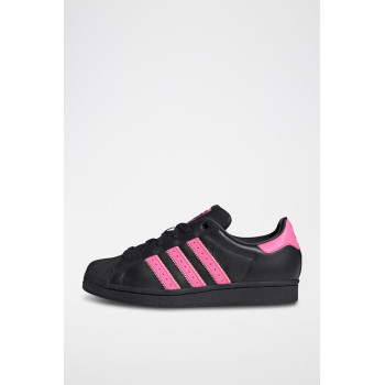 Sneakers en cuir Superstar - Noir et rose - 02 - 34307107