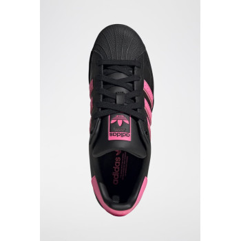 Sneakers en cuir Superstar - Noir et rose - 02 - 34307107