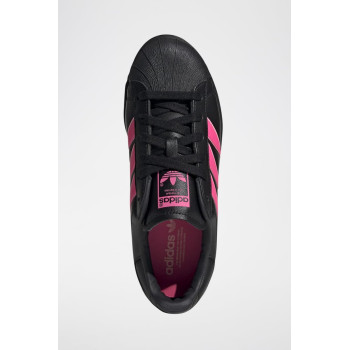 Sneakers en cuir Superstar 82 - Noir et rose - 02 - 34307109