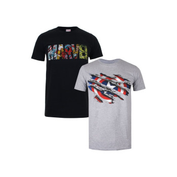 Marvel T-shirt imprimé 2 PACK - 01 - ZZLQRG005|T00