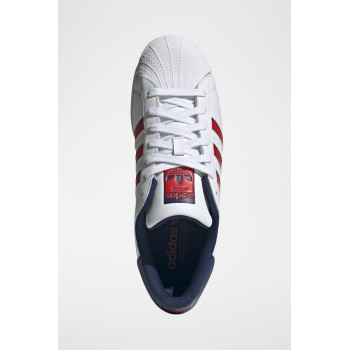 Sneakers en cuir Superstar - Blanc et rouge - 02 - 34307110