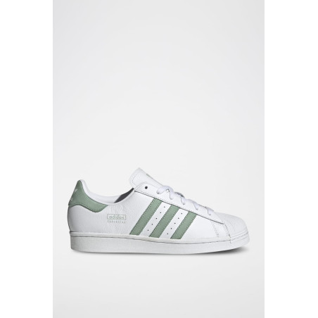 Sneakers en cuir Superstar - Blanc et vert d eau - 02 - 34307112