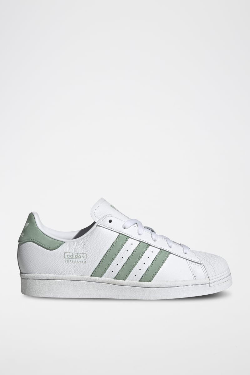 Sneakers en cuir Superstar - Blanc et vert d eau - 02 - 34307112