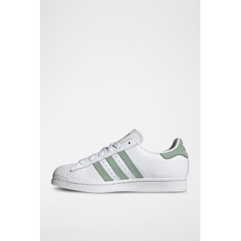 Sneakers en cuir Superstar - Blanc et vert d eau - 02 - 34307112