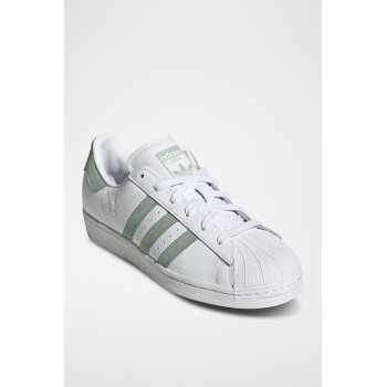 Sneakers en cuir Superstar - Blanc et vert d eau - 02 - 34307112