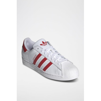 Sneakers en cuir Superstar - Blanc et rouge - 02 - 34307130