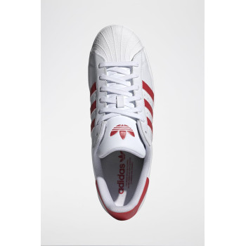 Sneakers en cuir Superstar - Blanc et rouge - 02 - 34307130