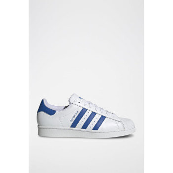 Sneakers en cuir Superstar - Blanc et bleu - 02 - 34307131