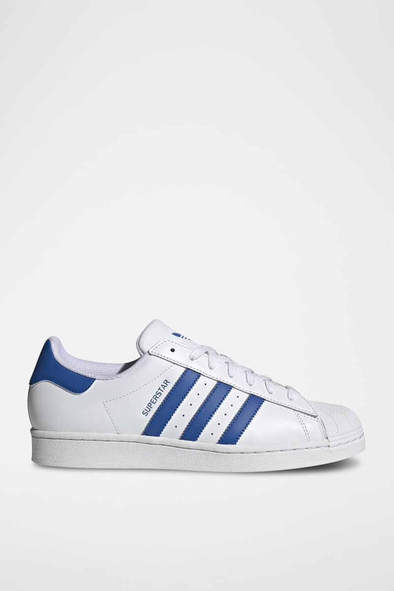 Sneakers en cuir Superstar - Blanc et bleu - 02 - 34307131