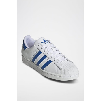 Sneakers en cuir Superstar - Blanc et bleu - 02 - 34307131