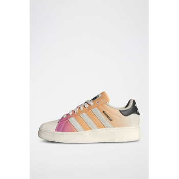 Sneakers en cuir Superstar - Beige et rose - 02 - 34307136