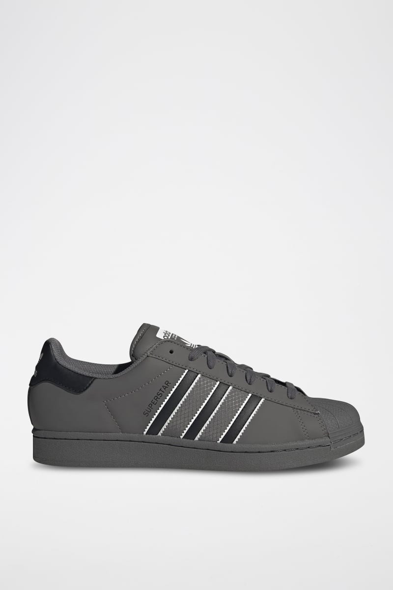 Sneakers en cuir Superstar - Gris et noir - 02 - 34307139