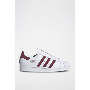 Sneakers en cuir Superstar - Blanc et bordeaux - 02 - 34307143