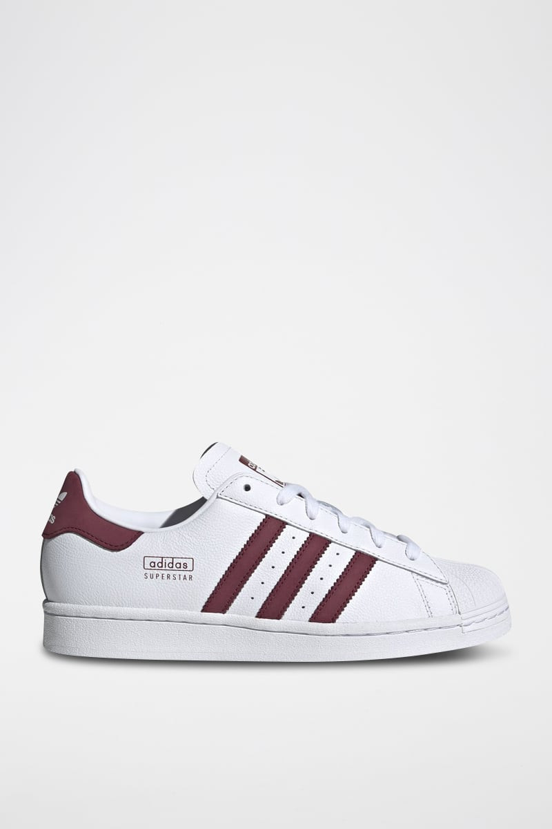 Sneakers en cuir Superstar - Blanc et bordeaux - 02 - 34307143