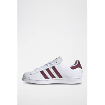 Sneakers en cuir Superstar - Blanc et bordeaux - 02 - 34307143