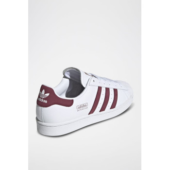 Sneakers en cuir Superstar - Blanc et bordeaux - 02 - 34307143