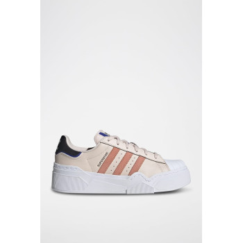 Sneakers plateformes en cuir Superstar Bonega - Beige et noir - 02 - 34307233